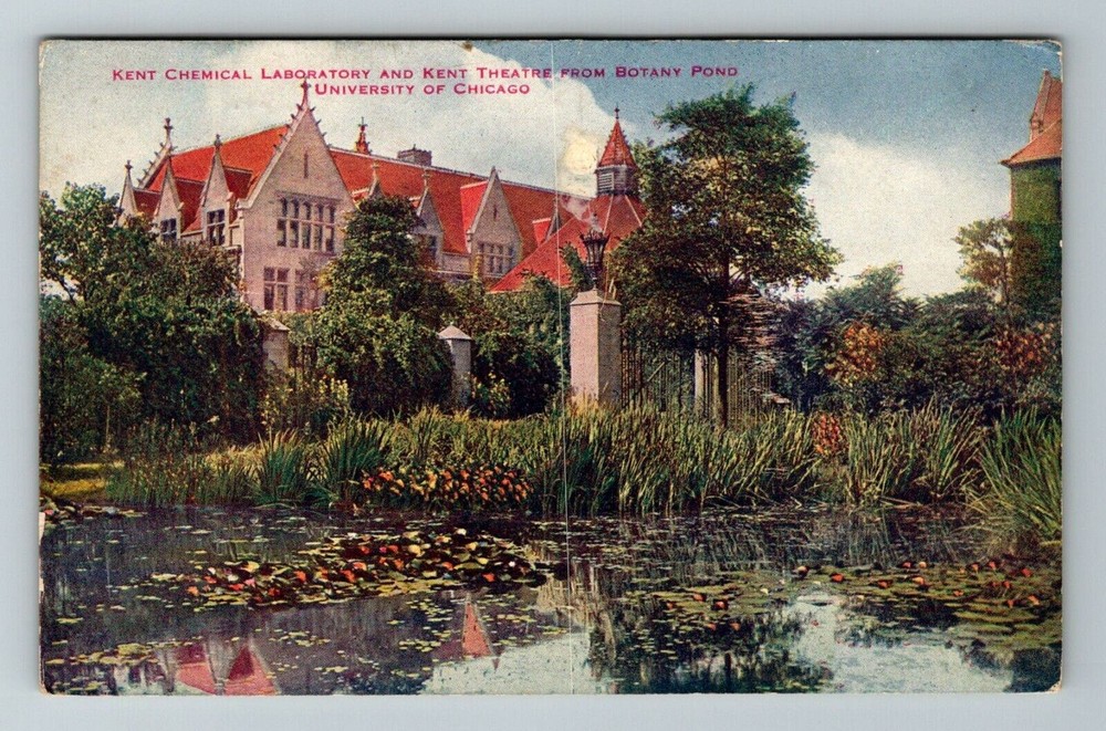 Chicago IL-Illinois, Kent Chemical Laboratory, Kent Theater, Vintage Postcard