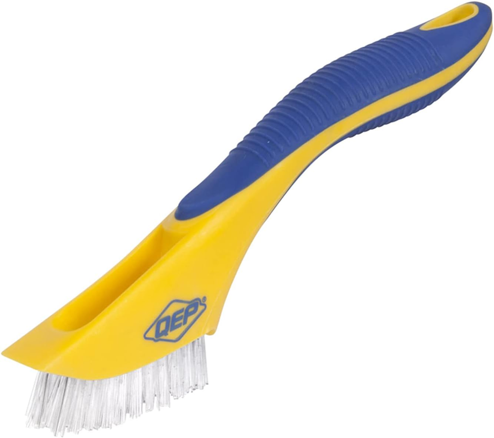 Grout And Tile Brush Stain Dirt Removal Compact Lightweight Angled Brush Design