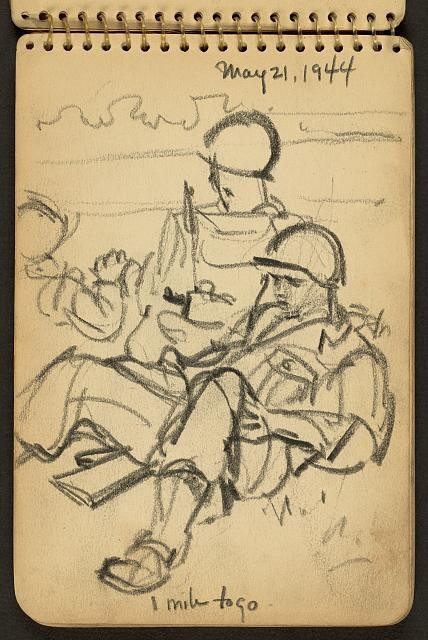 1 mile to go,rifles,sitting,Victor A Lundy,Fort Jackson,South Carolina,SC,1944