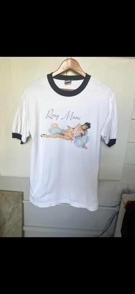 Rare 2005 Roxy Music Vintage Graphic Ringer T-shirt