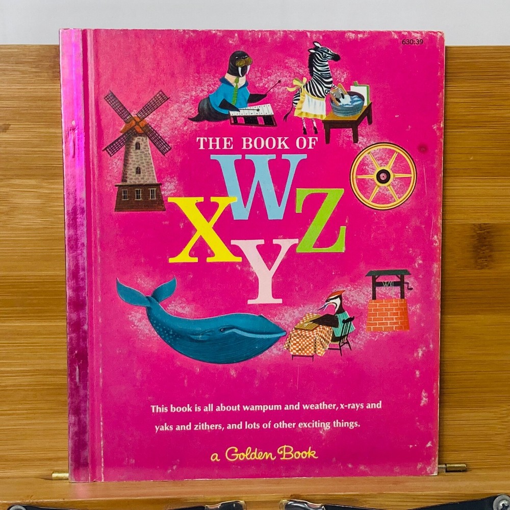 Vintage 1965 Little Golden Book Alphabet Learning Library A - Book of W-X-Y-Z