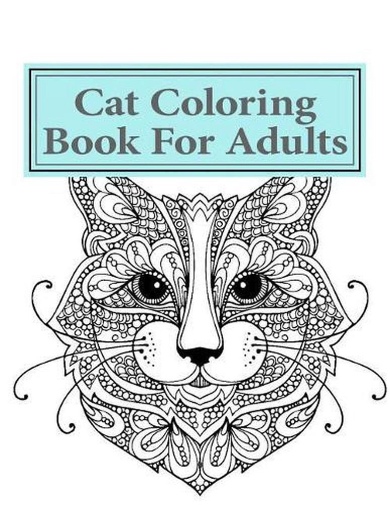 Cat Adult Coloring Book For Adults by Katy Moore (English) Paperback Book