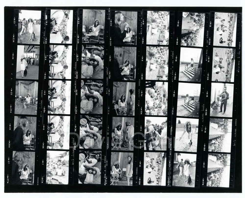 '68 Janis Joplin Newport Folk Fest Singer Old Original Contact Sheet Photo B627