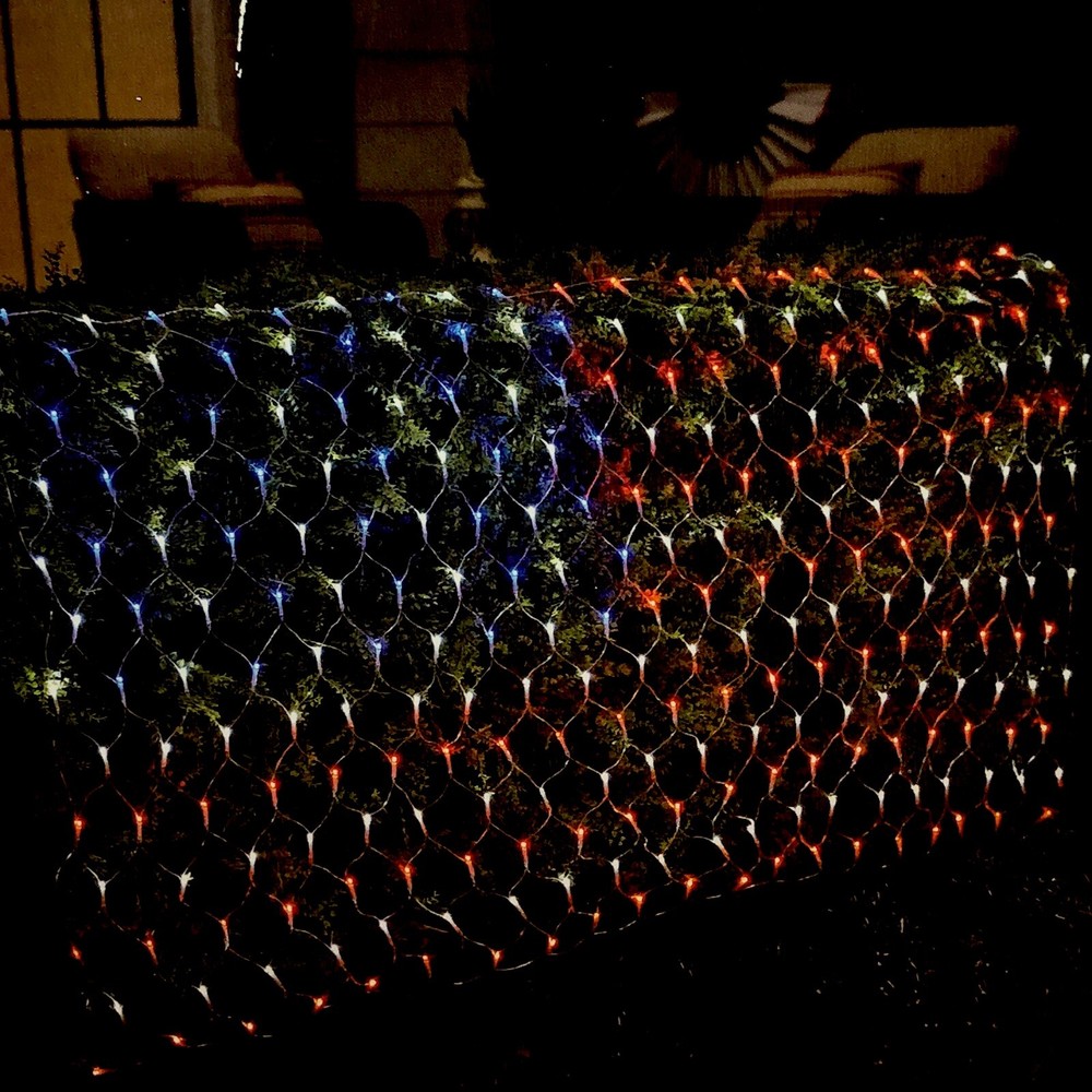 AMERICAN FLAG 🇺🇸Yard Decor led lights 260 Ct In Time For Harris Trump Election
