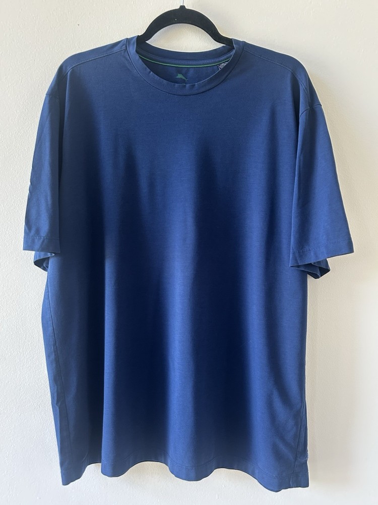 Tommy Bahama Island Zone Pima Cotton Blend UPF 30 Mens XL Blue T Shirt