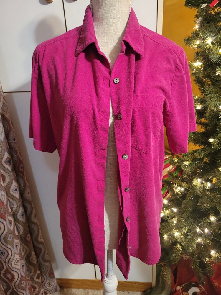 Womens Pink Large Studio Works Button Up Shirt