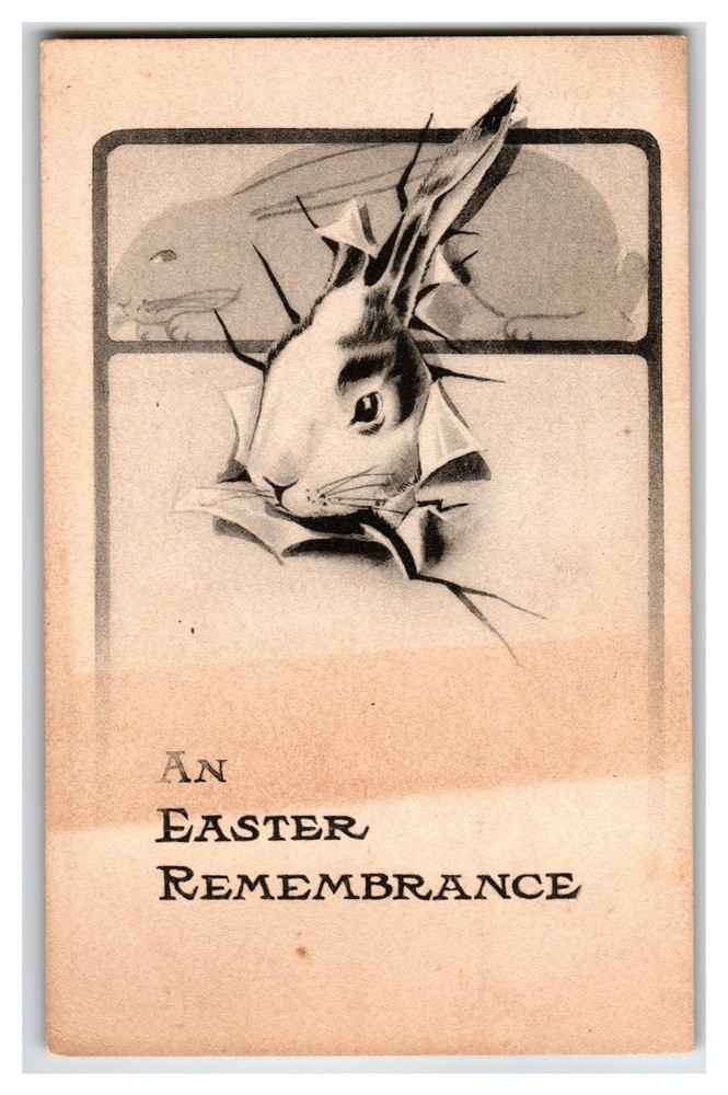 1916 Easter Bunny Rabbit Pop Out Illustration Postcard Gibson Art Co. Posted