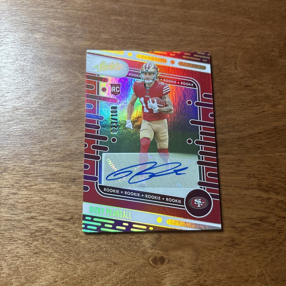2024 Absolute-Rookies Ricky Pearsall #131 Spectrum Red Signatures /100 Read