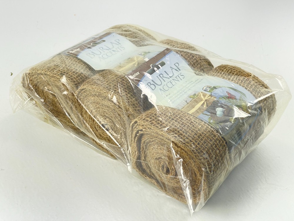 3pc Lot Yute Jute Burlap Christmas Holiday Accent Decoration 6