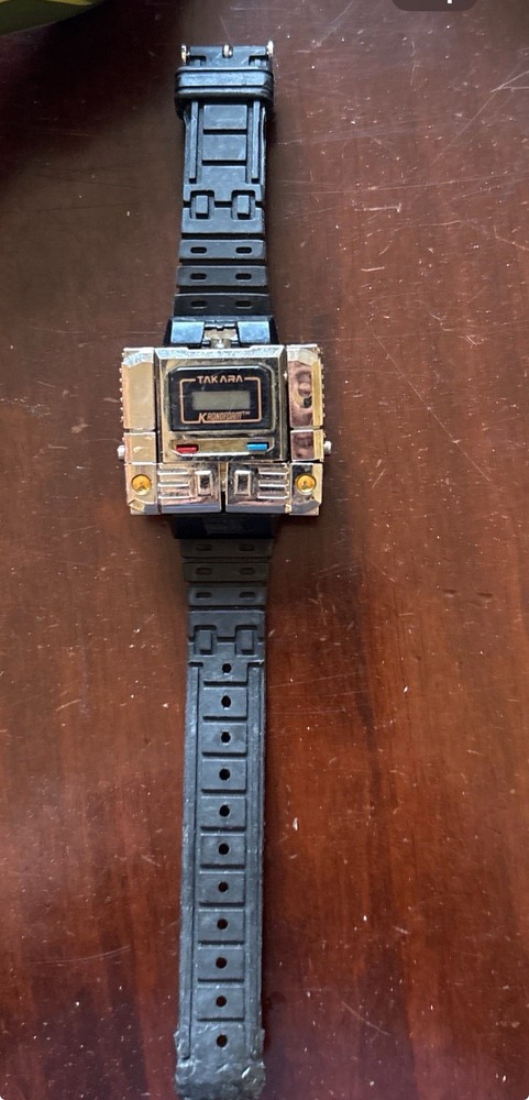 Takara Kronoform Robot Watch Toy Black Strap Vintage Design