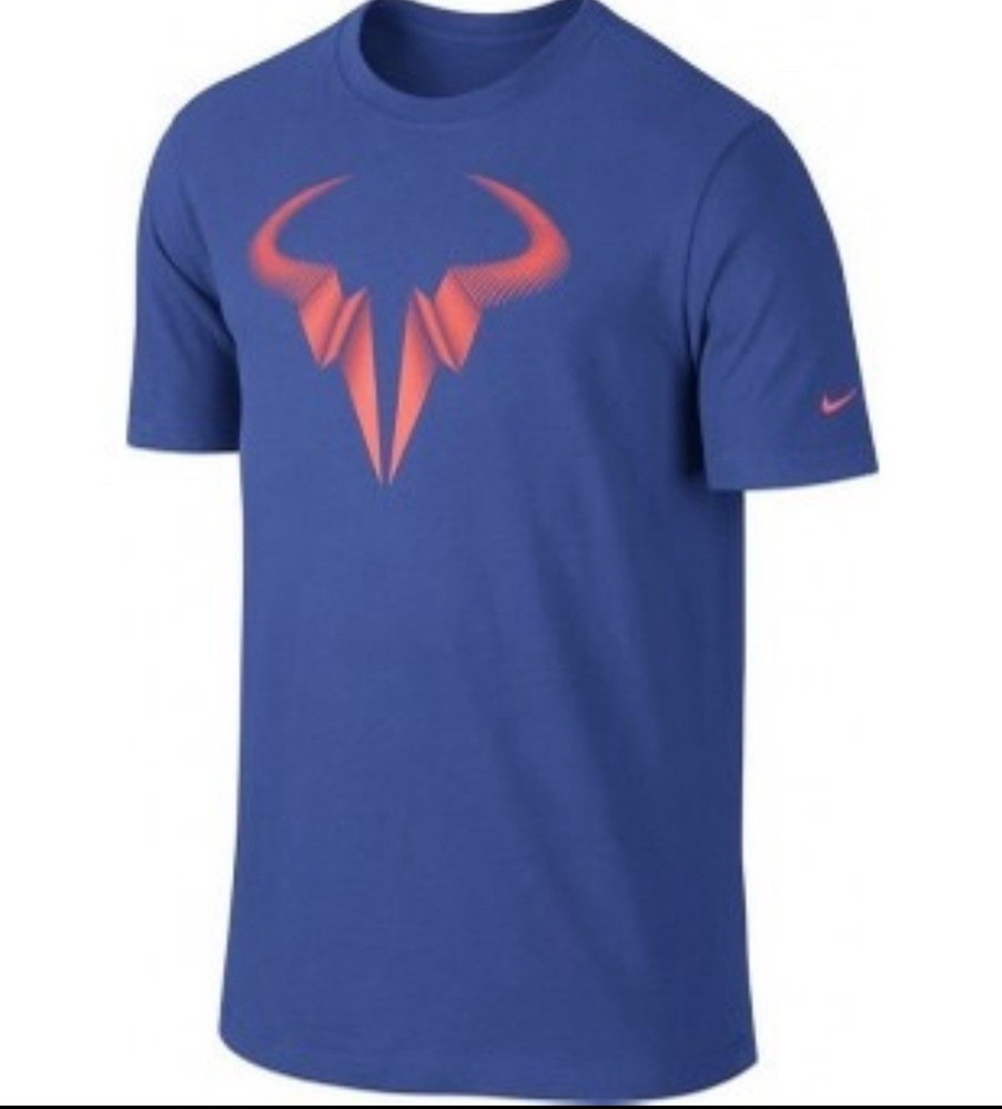 Nike Rafa Rafael Nadal Icon Bull Logo Tennis Tee T Shirt SZ L RARE