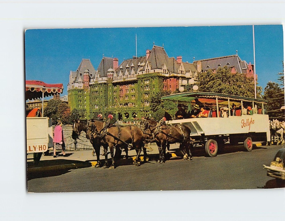 Postcard Sight-Seeing Tally-ho Victoria BC Canada