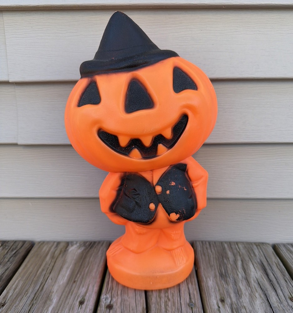 Vintage 1960’s Gregg Products Pumpkin Head Halloween Blow Mold Tested