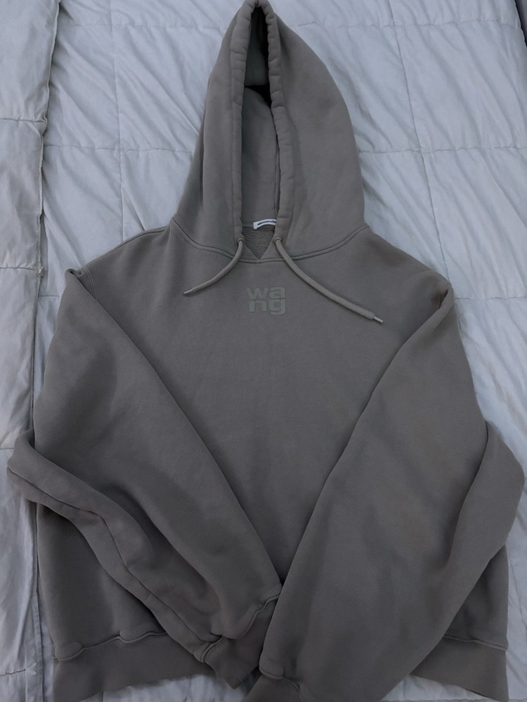 Alexander Wang Beige Relaxed Fit Hoodie for Men & Women
