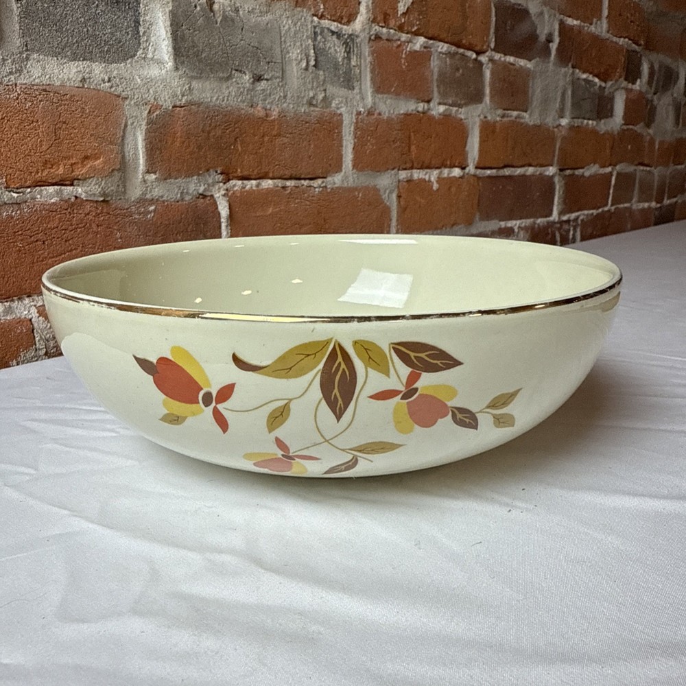 VINTAGE HALL SUPERIOR AUTUMN LEAF JEWEL TEA SERVING BOWL DISH 9 Inch Mary Dunbar