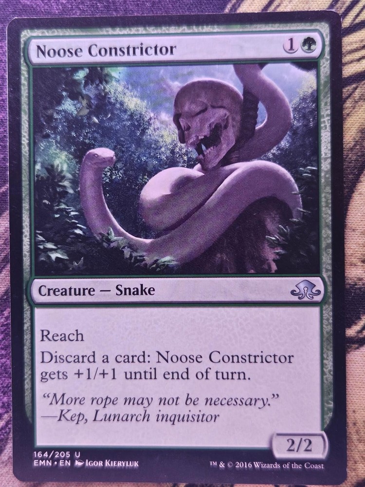 Noose Constrictor 164 Uncommon Eldritch Moon Magic: The Gathering Lightly Played