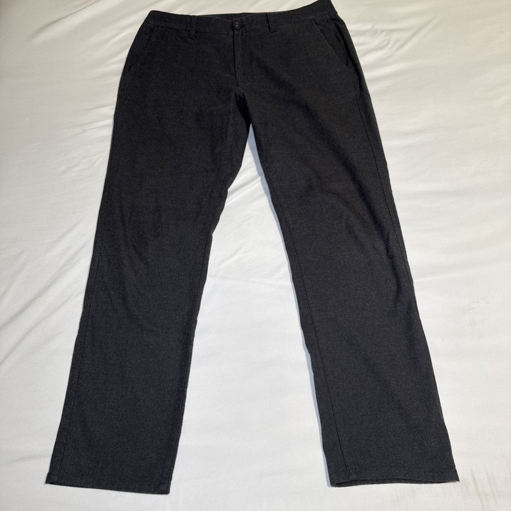 Bonobos Pants Mens 32x30 Gray Slim Fit Chino Flat Front Straight Leg Trouser