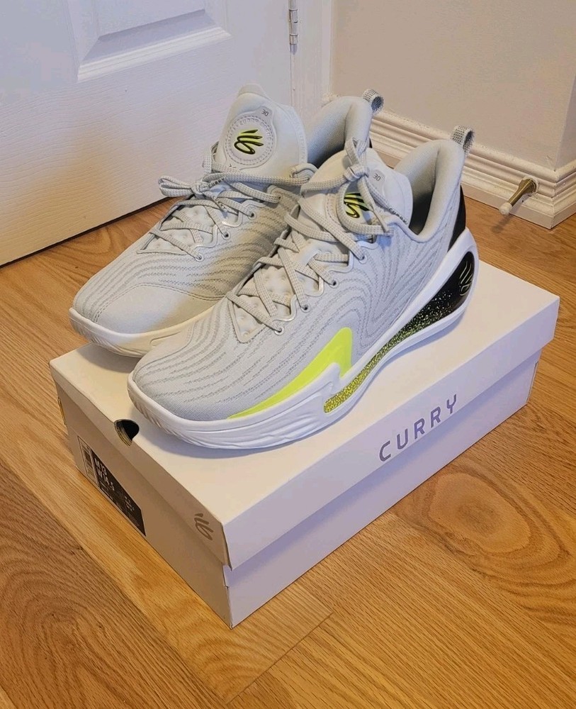 Under Armour Curry 12 'Gravity' Grey Volt Men's Basketball Shoes - Size 13 New