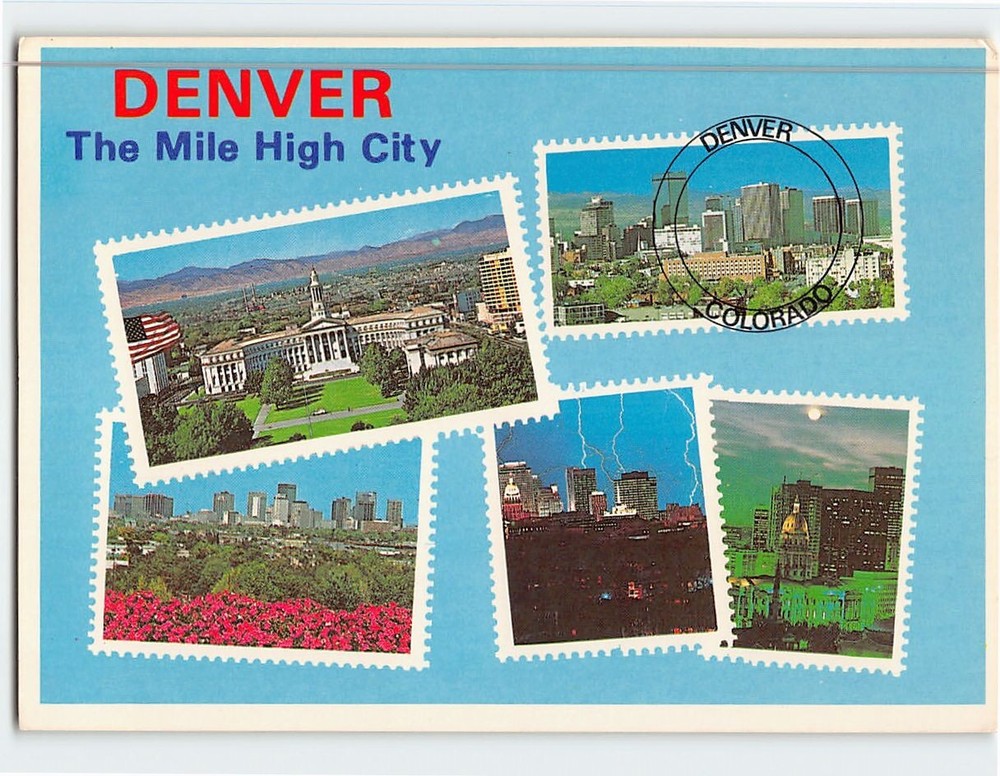 Postcard The Mile High City Denver Colorado USA