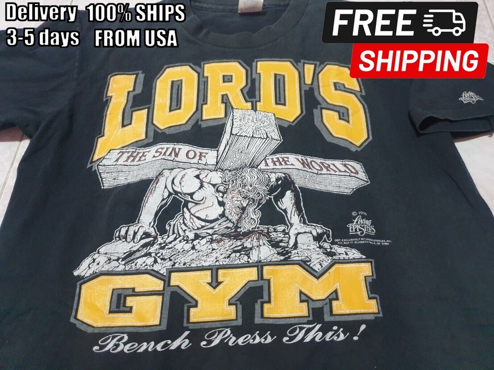 Vintage 1990 Lord’s Gym His Pain Your Gain Living Epistles T-Shirt Size L