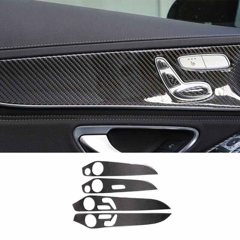 Interior Door Real Carbon Fiber 2016-22 Panel Strip Cover For Mercedes-Benz GLC