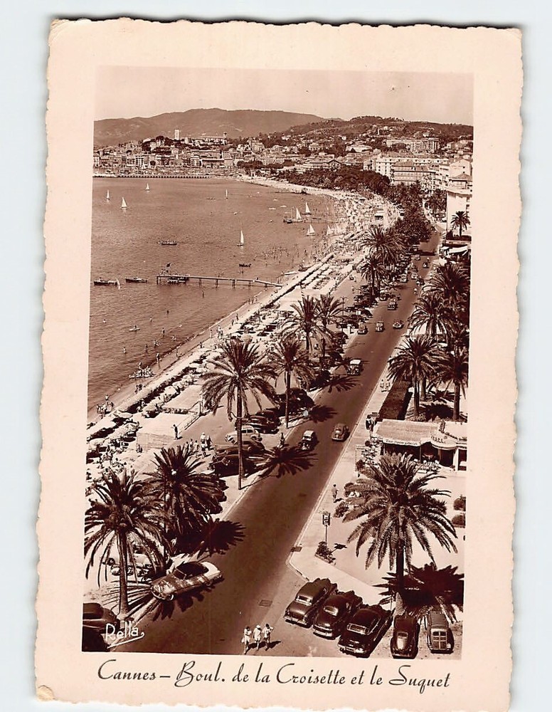 Postcard Boul. de la Croisette et le Suquet, Cannes, France
