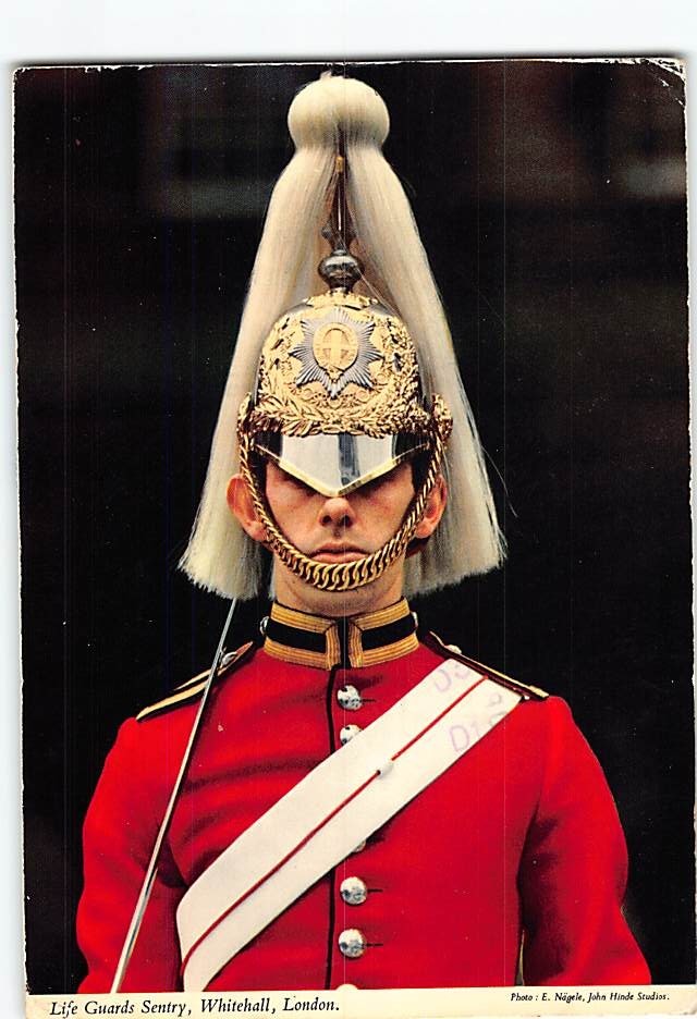 Postcard Life Guards Whitehall London England