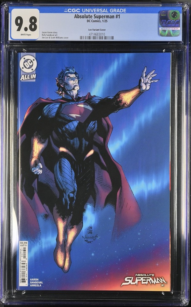Absolute Superman 1 CGC 9.8 Jim Lee Variant Cover