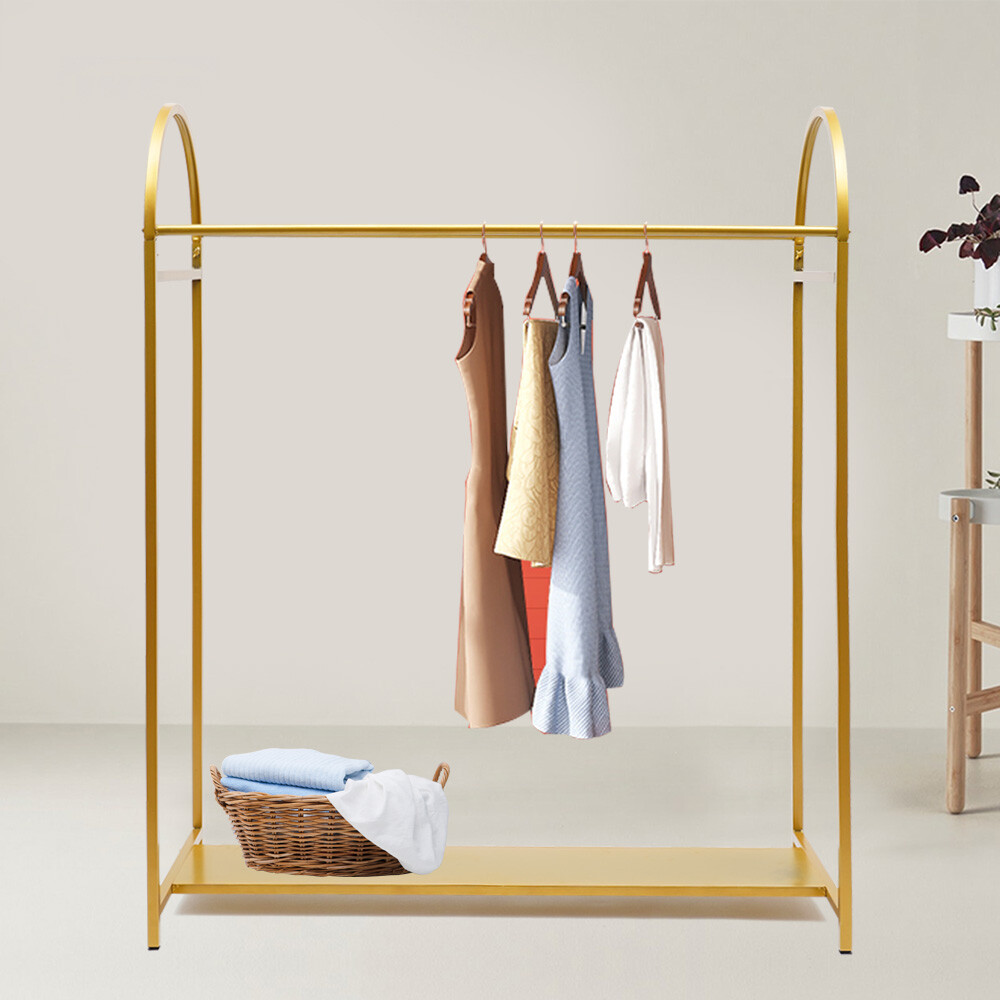 Metal Garment Rack Closet Organizer Stand Clothes Rod Wardrobe Garment Organizer