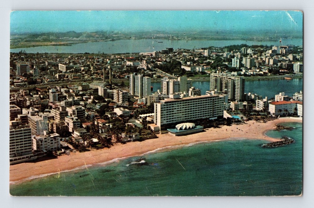 Vintage 1965 La Concha Hotel San Juan Puerto Rico Litho Postcard