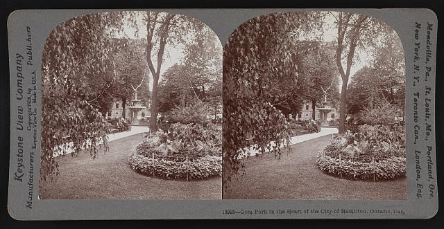 Photo:Hamilton Ontario Canada Gore Park 1908 Garden Square Stereoview