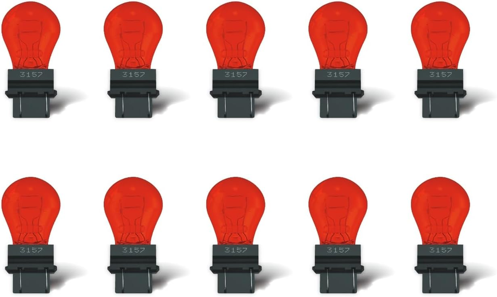3157 Red Light Bulb 10 Pack,3157Red Automotive Brake Light Turn 3157Red Miniatur