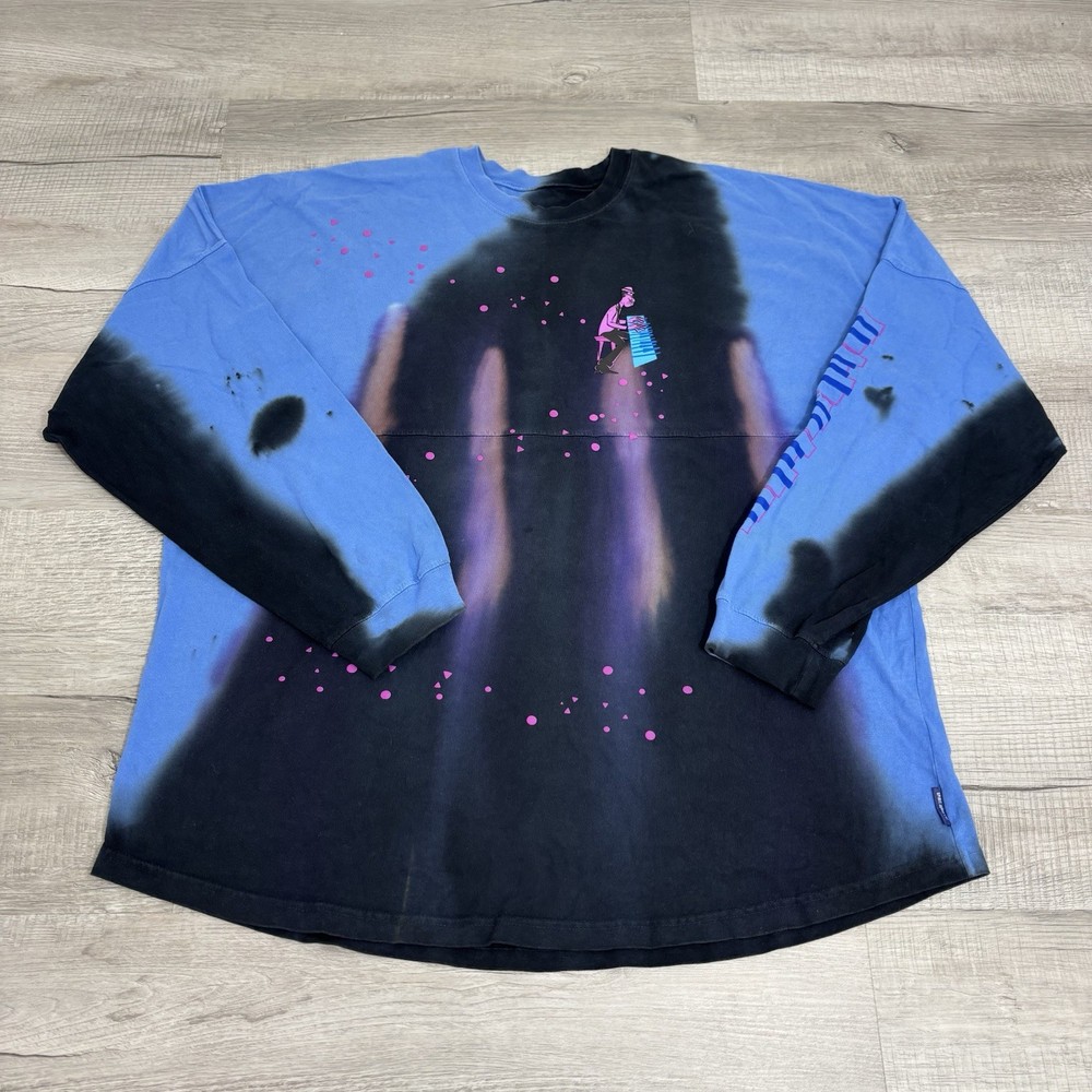Disney Parks Mens 2XL Blue Pixar Movie Soul Spirit Jersey Long Sleeve