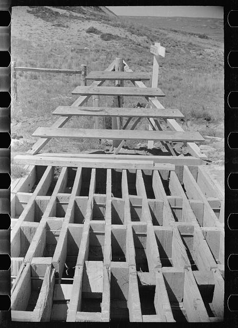 Cattle guard,Custer County,Montana,MT,June 1939,Arthur Rothstein,Ranch,FSA
