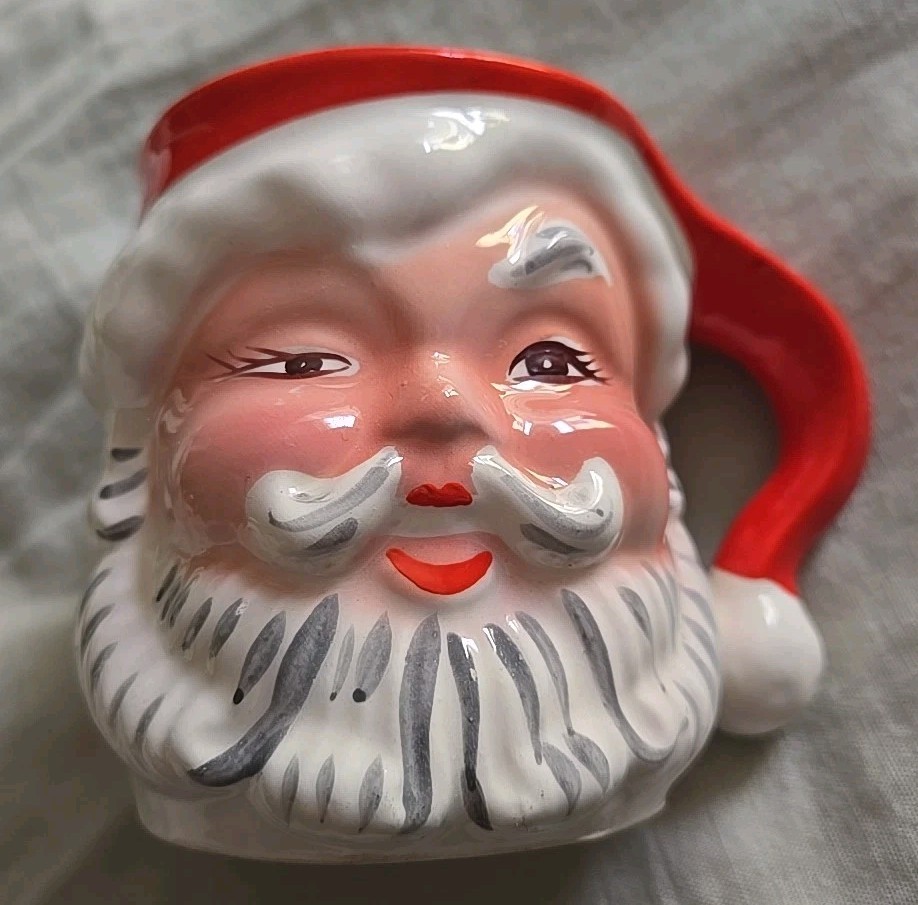 Vintage Christmas Winking Santa Mug Napco Japan