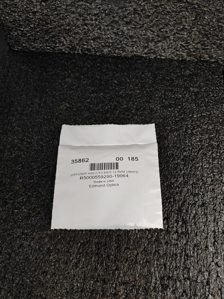 EDMOND OPTICS 35862 0.5° Diffusing Angle 12.5mm Unmounted Holographic Diffuser