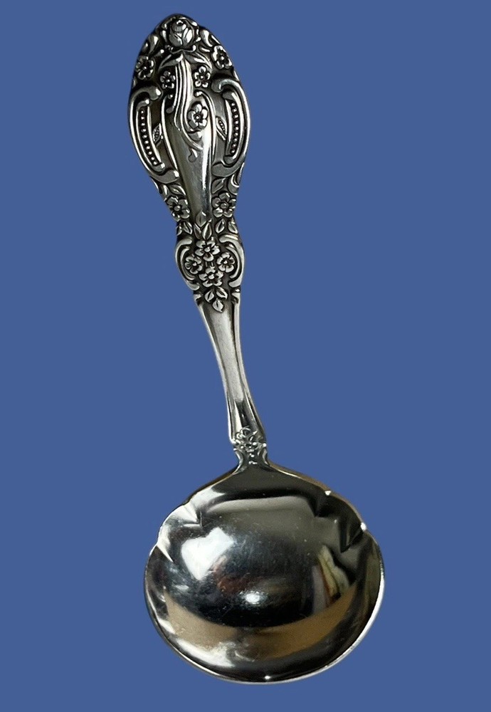 Vintage Serving Spoon Gravy Ladle Sauce Stainless Steel Springtime MCM 60s