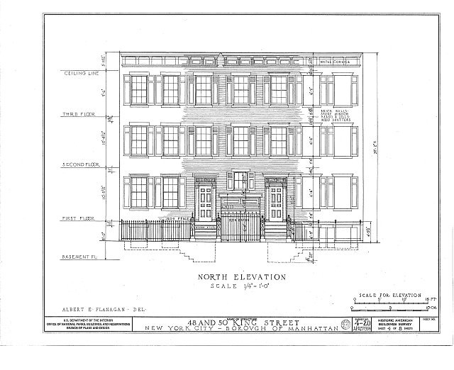48 & 50 King Street Houses,New York,New York County,NY,HABS,Building Survey,9
