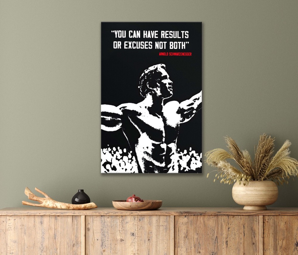 Motivation Quote Of A Former Bodybuilder Wall Art  Canvas Unframed/Framed