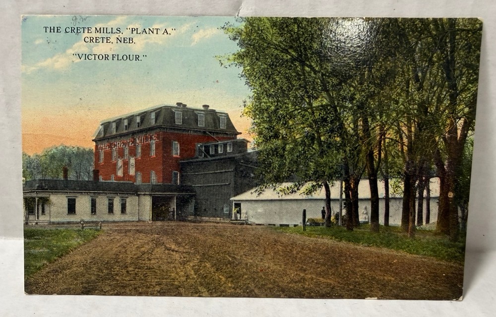 Crete, Nebraska-Milling Co-Crete Mills-Victor Flour-Advertising Postcard c1910