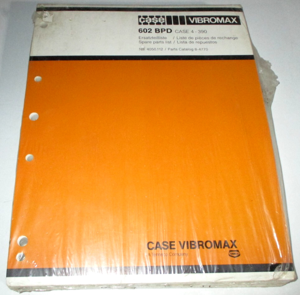 Case 602 BPD Roller Parts Catalog Manual Book 8-4770 VERY GOOD NOS ORIGINAL!
