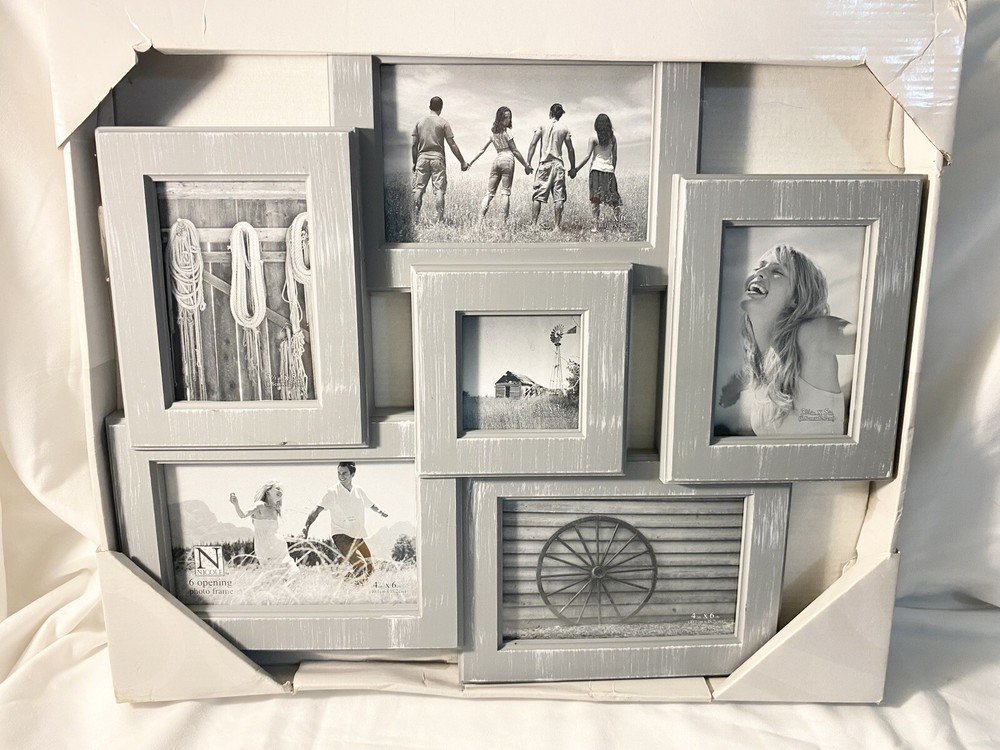 Malden International Designs Gray Cherish Picture Frame Wall Collage