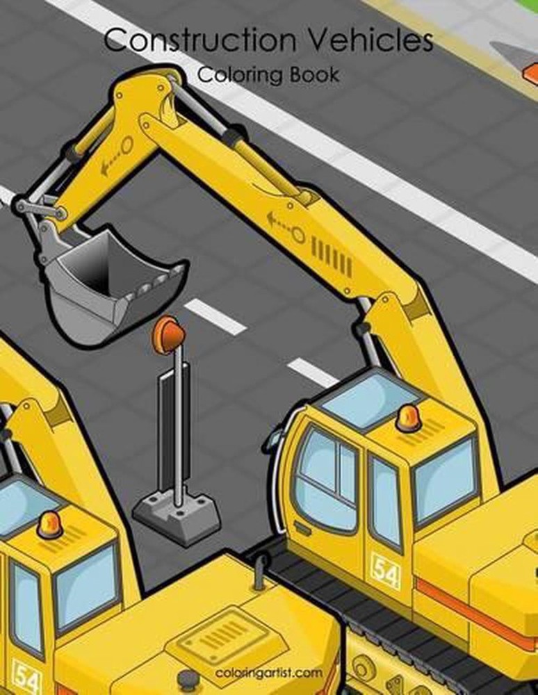 Construction Vehicles Coloring Book 1 by Nick Snels (English) Paperback Book