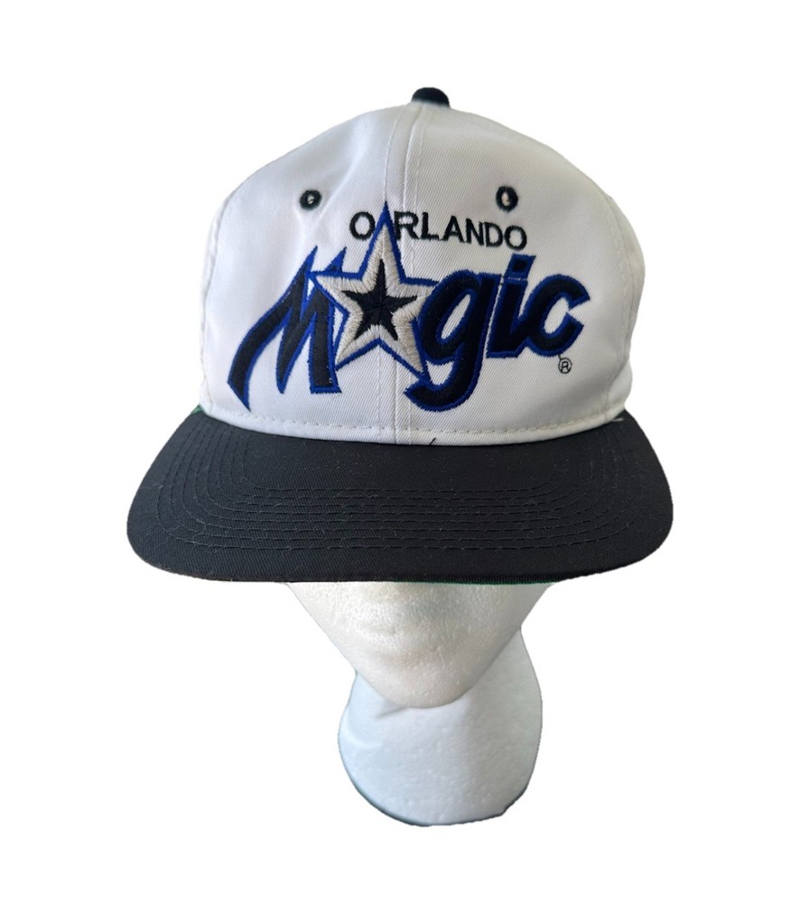 VTG Orlando Magic Snapback Hat Sports Specialties 90s NBA Logo White Black NWOT