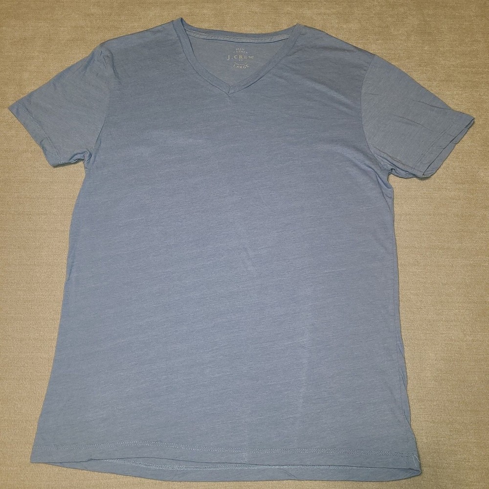 J.Crew Slim Washed V-Neck T-Shirt Blue Size Large