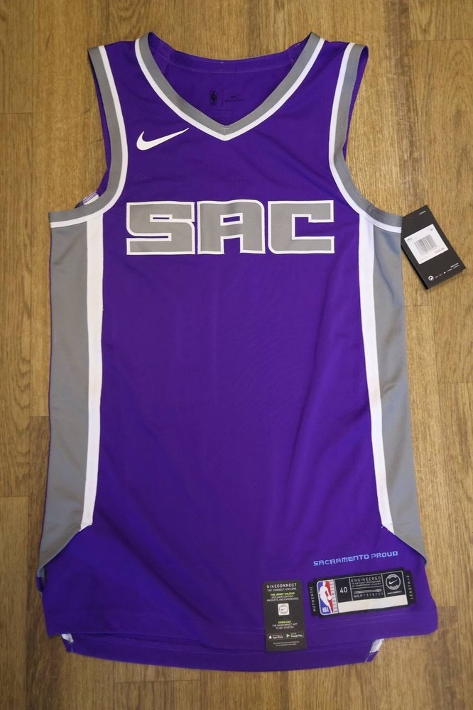 Sacramento Kings Nba Authentic Basketball Jersey Nike Vaporknit Men's Sz S