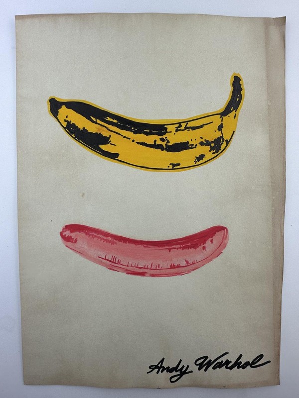 Andy Warhol COA Art Painting Original Drawing Vintage Paper Signed