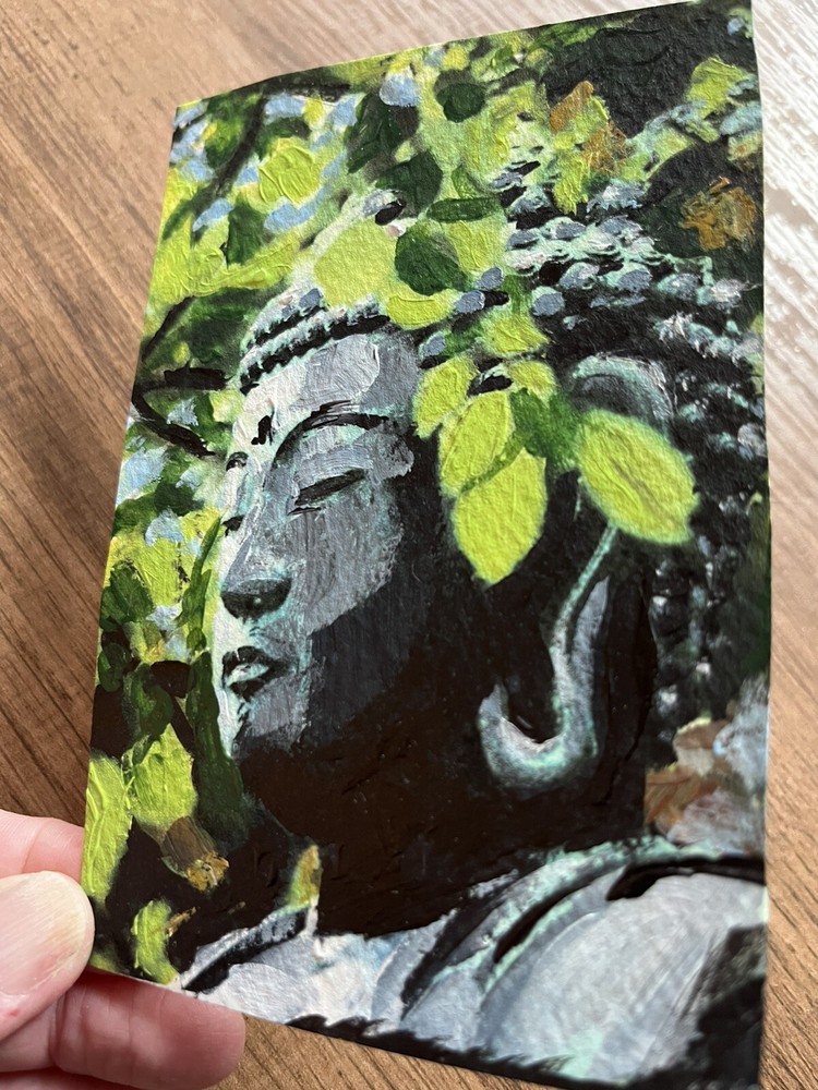 Buddah Original Acrylic Painting, Signed