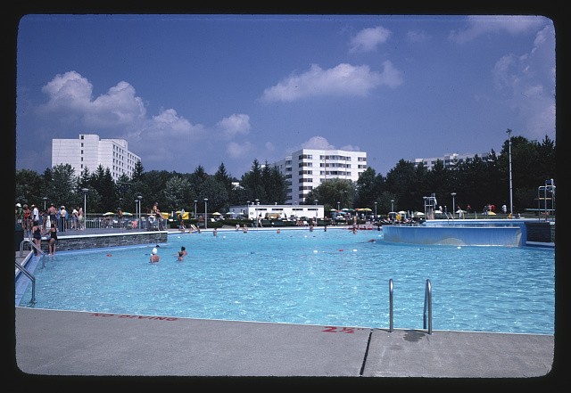 Photo:Kiamesha Lake NY Concord Hotel Pool 1960s Catskills Resort