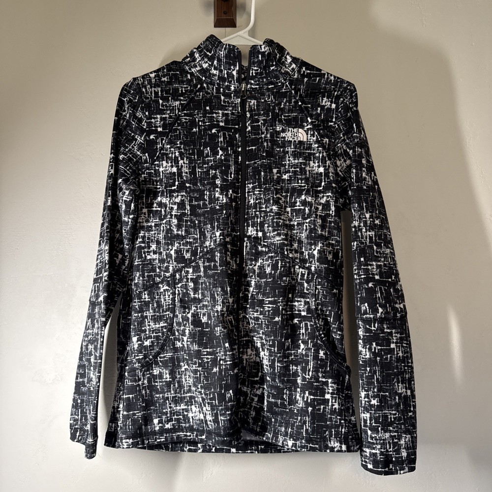 The North Face M Womens Fleece Pullover 1/2 Zip Black/White